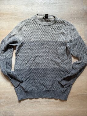 Lachlan British Inspired 100% Cotton Gray Crew Neck Sweater Men’s Size Medium